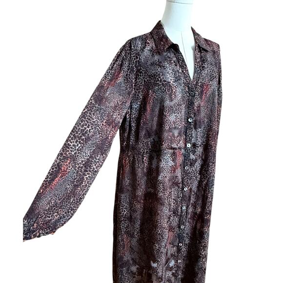Soft Surrounding NEW Lawton Shirt Dress Leopard Print Button Front Size XL - Picture 11 of 15